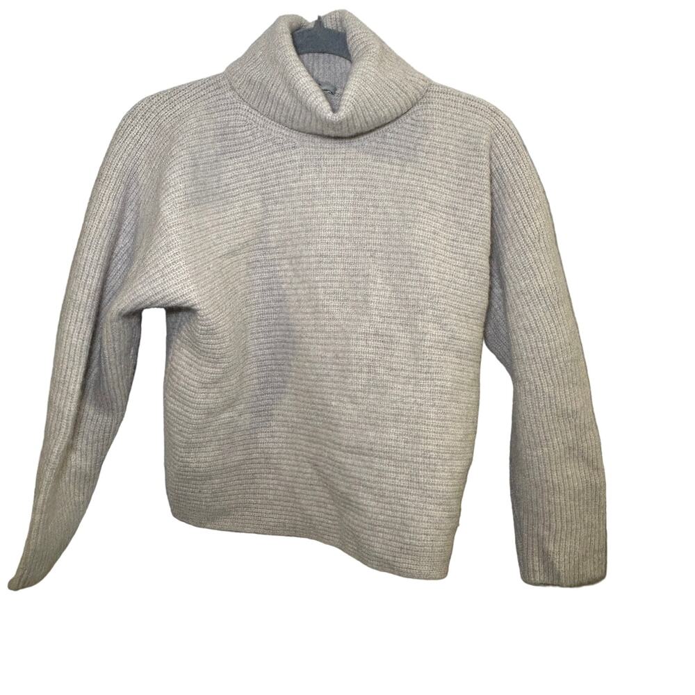 Vince Women's Cowl Neck‎ Ribbed Pullover Sweater Size Small Cashmere Wool Tan